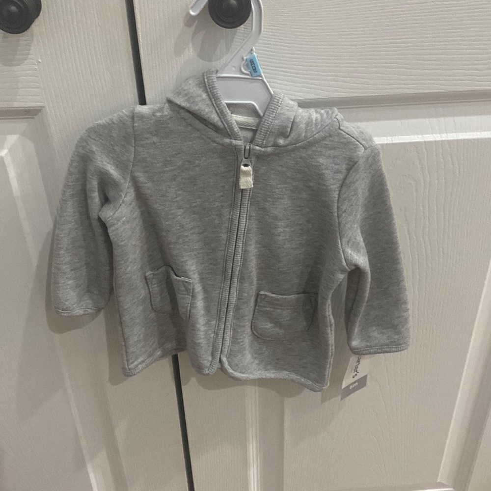 Brand New Carters 6 month baby boy zip up hoodie